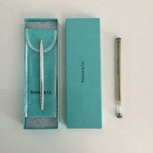 Tiffany & Co. Estate Sterling Silver Ballpoint Pen New in Box includes 3 refills